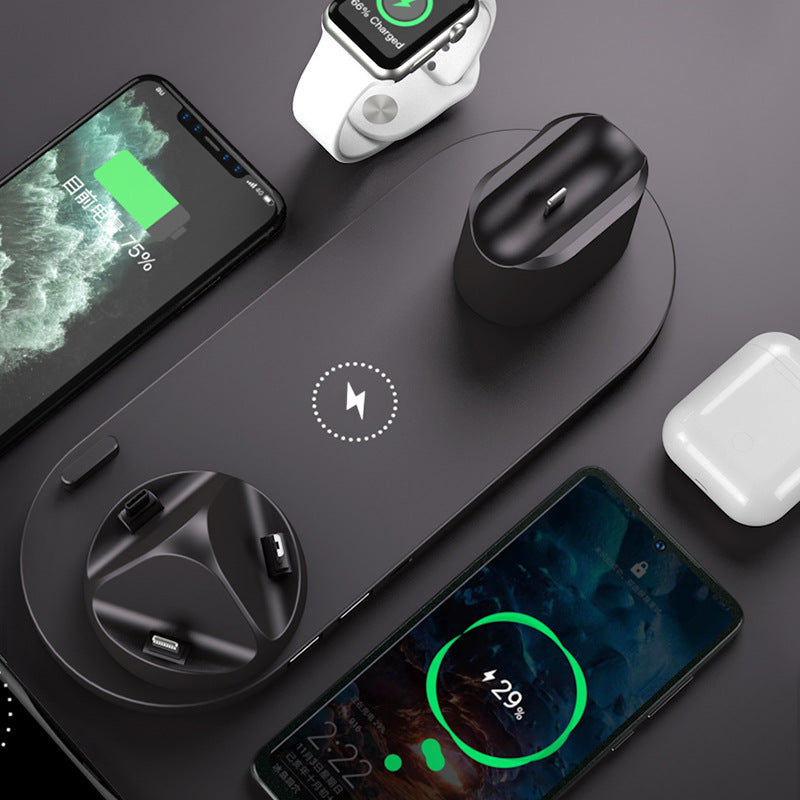 Ultimate 6-in-1 Wireless Charging Dock Station for iPhone and Apple Watch - Fast Charging Pad