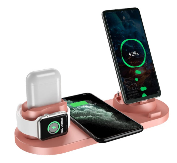 Ultimate 6-in-1 Wireless Charging Dock Station for iPhone and Apple Watch - Fast Charging Pad