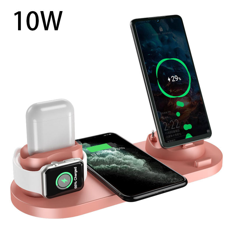 Ultimate 6-in-1 Wireless Charging Dock Station for iPhone and Apple Watch - Fast Charging Pad