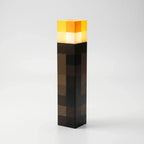 Minecraft Lamp | Pixel Fakkel Met Warm LED Licht